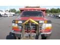 1993 Red Ford F Super Duty Utility Snow Removal Truck  photo #2