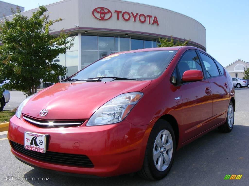 Barcelona Red Metallic Toyota Prius