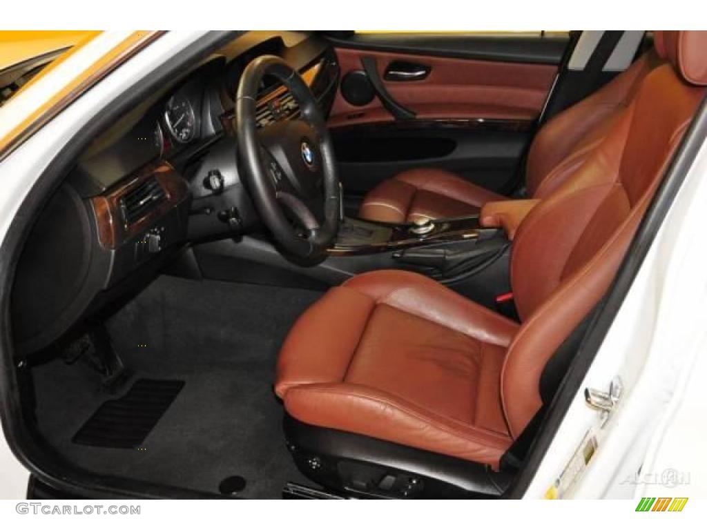 2007 3 Series 335i Sedan - Alpine White / Terra/Black Dakota Leather photo #8