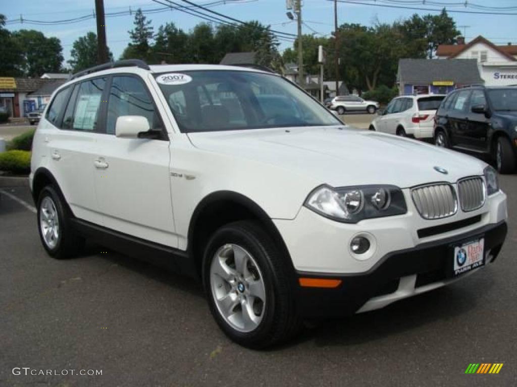 2007 X3 3.0si - Alpine White / Sand Beige photo #2