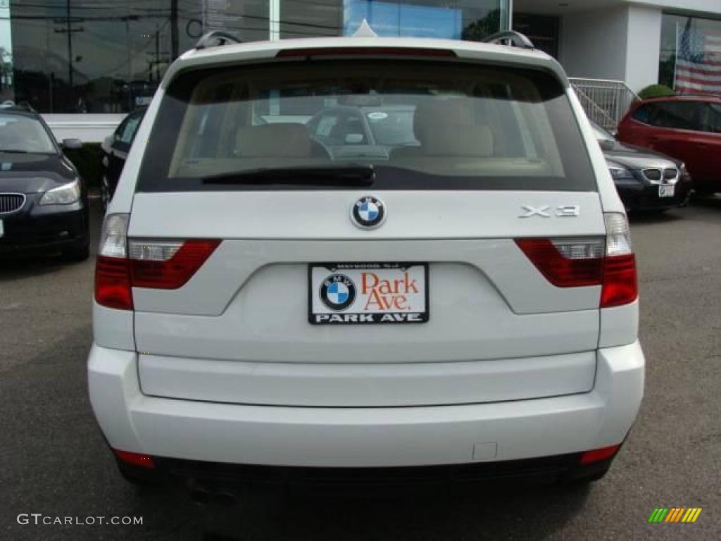 2007 X3 3.0si - Alpine White / Sand Beige photo #7
