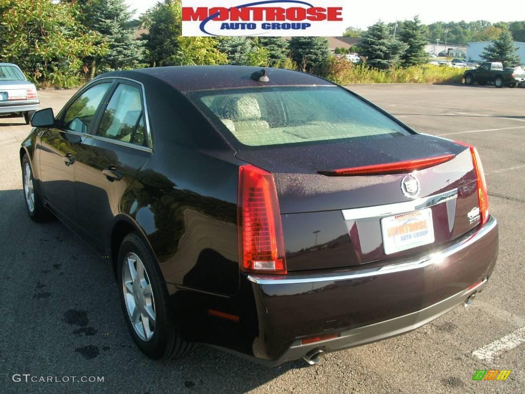 2009 CTS Sedan - Black Cherry / Cashmere/Cocoa photo #5