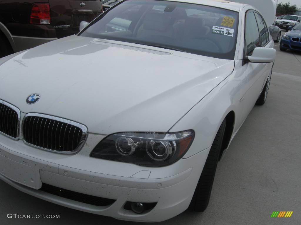 2008 7 Series 750Li Sedan - Alpine White / Beige photo #1