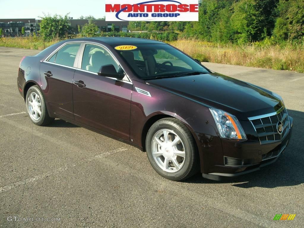 2009 CTS Sedan - Black Cherry / Cashmere/Cocoa photo #24