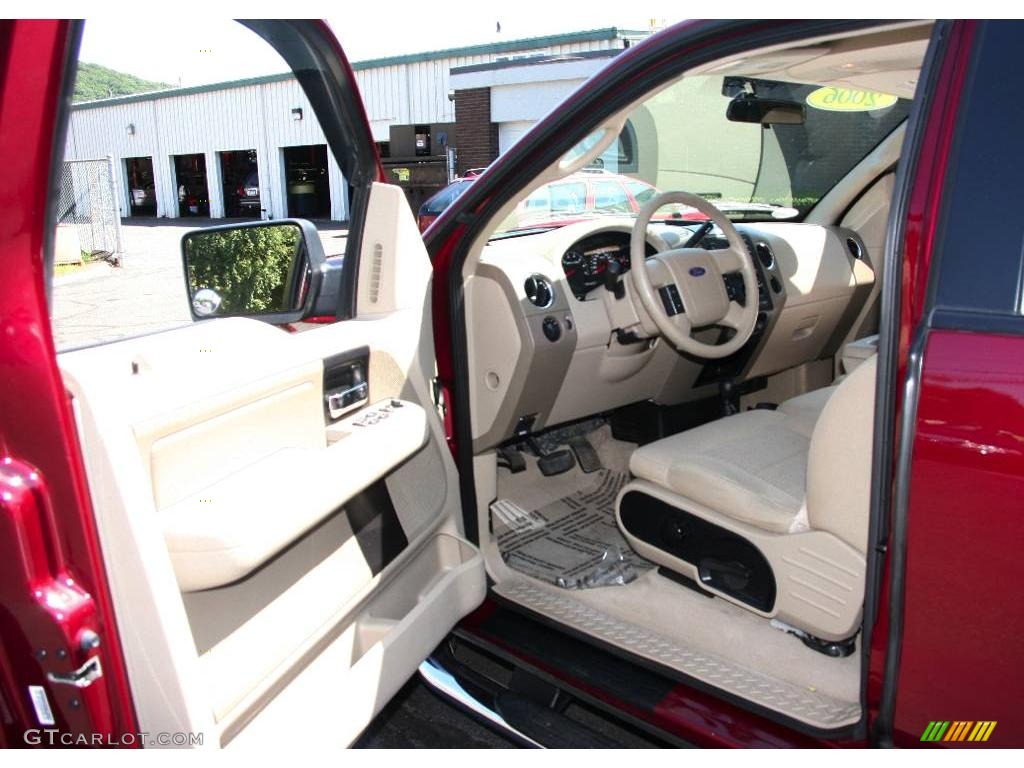 2006 F150 XLT SuperCab 4x4 - Dark Toreador Red Metallic / Tan photo #10