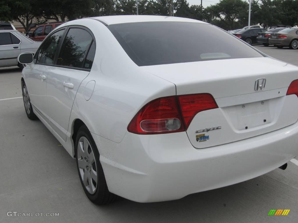 2007 Civic LX Sedan - Taffeta White / Gray photo #2