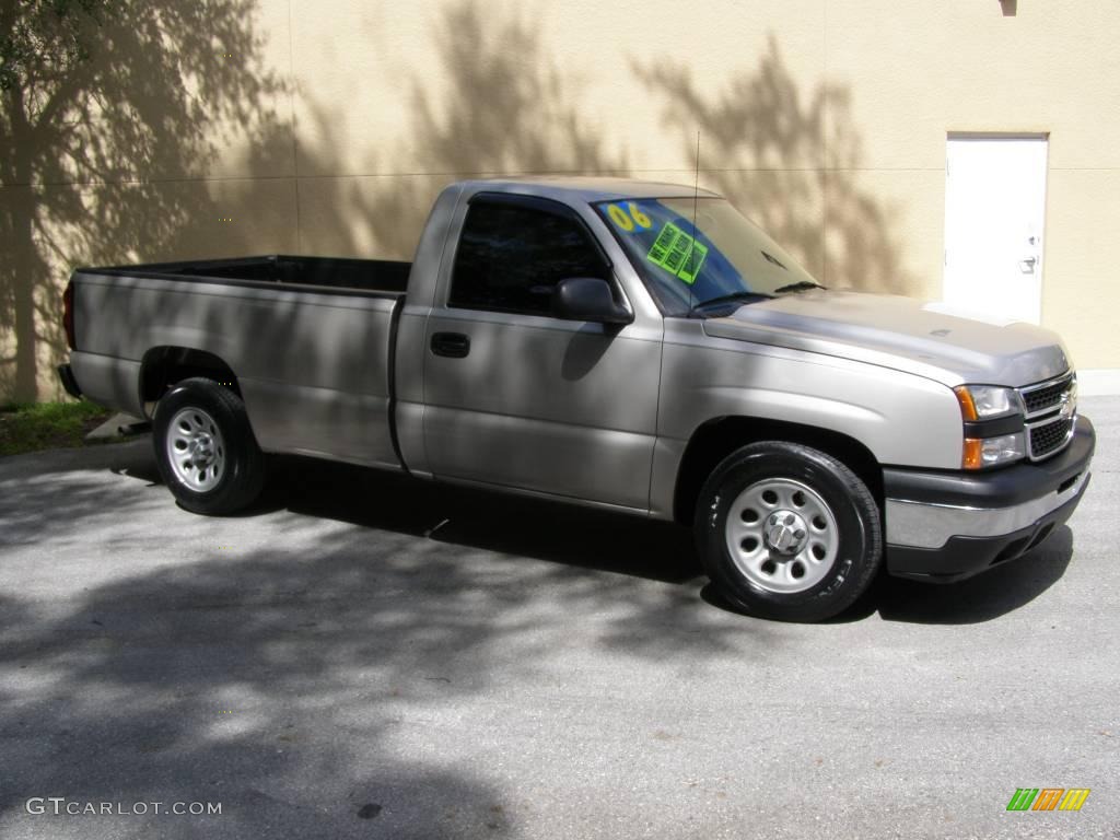 2006 Silverado 1500 Work Truck Regular Cab - Silver Birch Metallic / Dark Charcoal photo #1