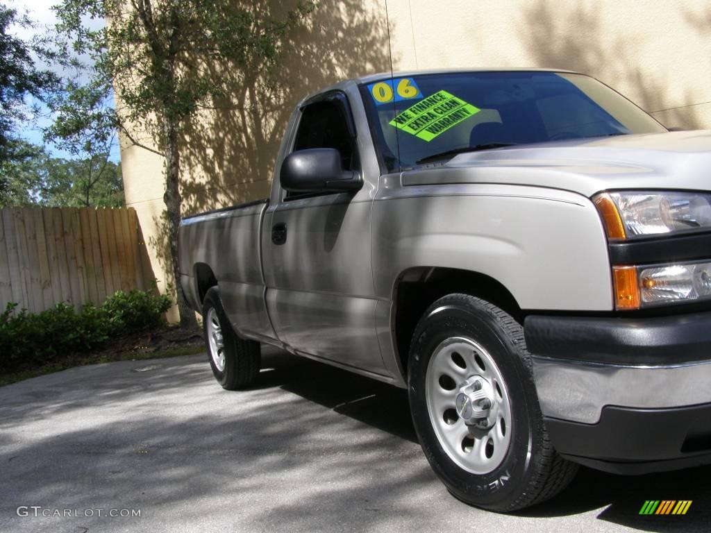 2006 Silverado 1500 Work Truck Regular Cab - Silver Birch Metallic / Dark Charcoal photo #6