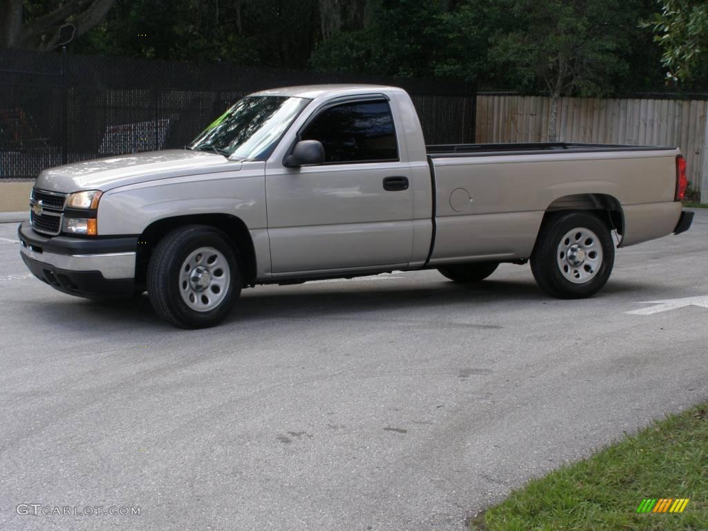 2006 Silverado 1500 Work Truck Regular Cab - Silver Birch Metallic / Dark Charcoal photo #10