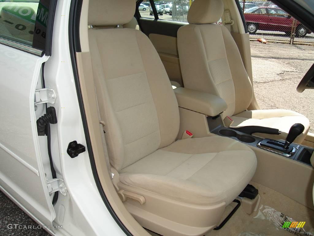 2008 Fusion SEL V6 - White Suede / Camel photo #14