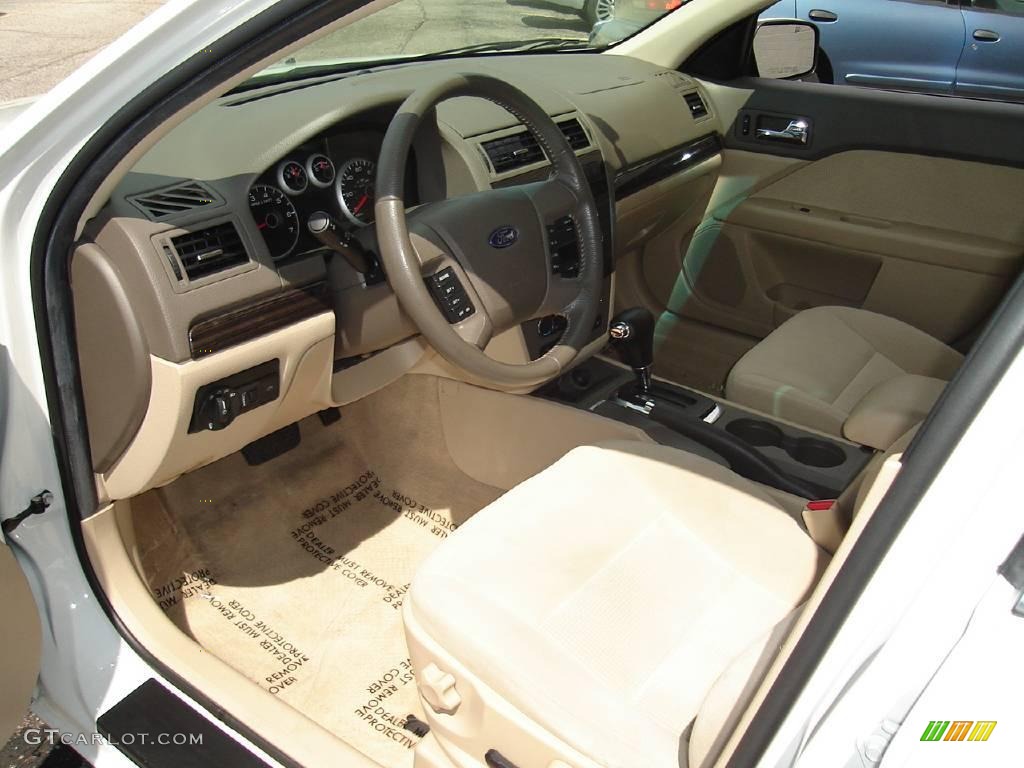 2008 Fusion SEL V6 - White Suede / Camel photo #24