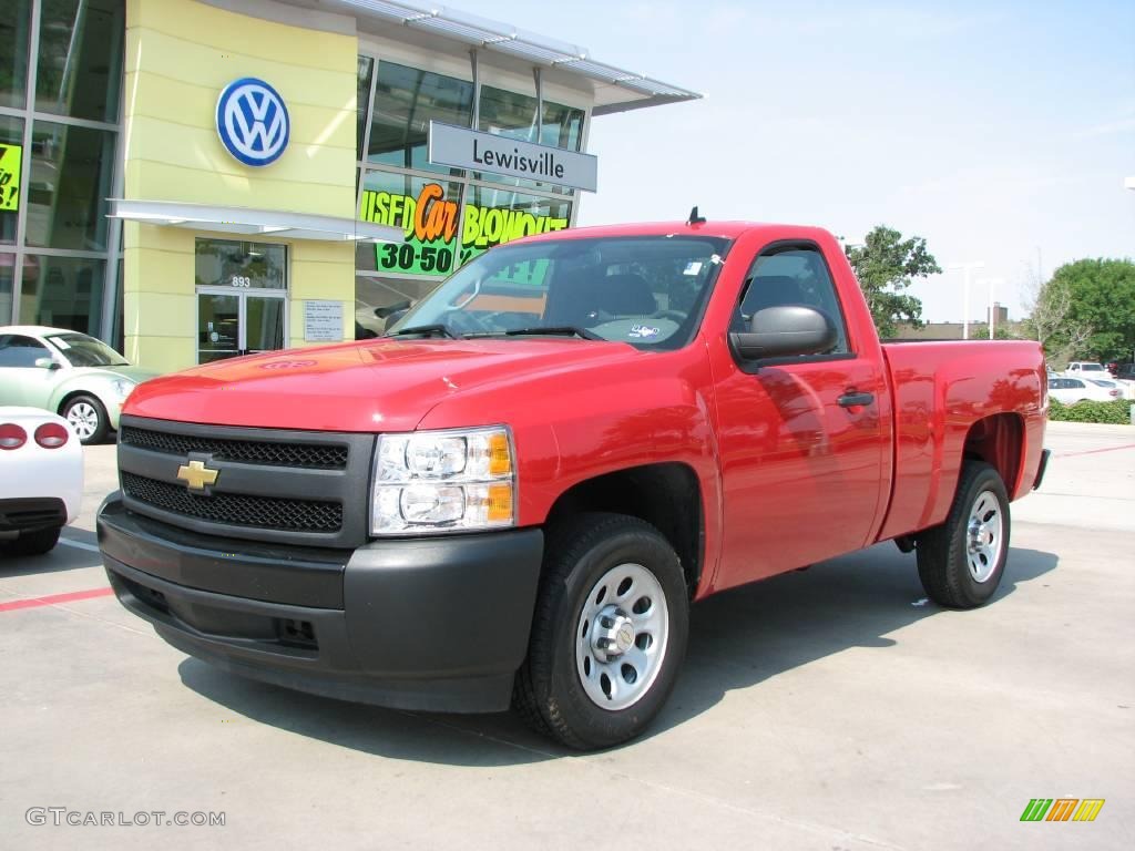 2008 Silverado 1500 Work Truck Regular Cab - Victory Red / Dark Titanium photo #1