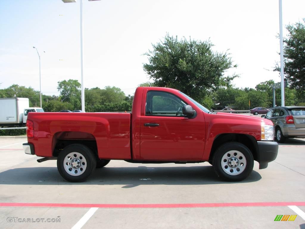 2008 Silverado 1500 Work Truck Regular Cab - Victory Red / Dark Titanium photo #7