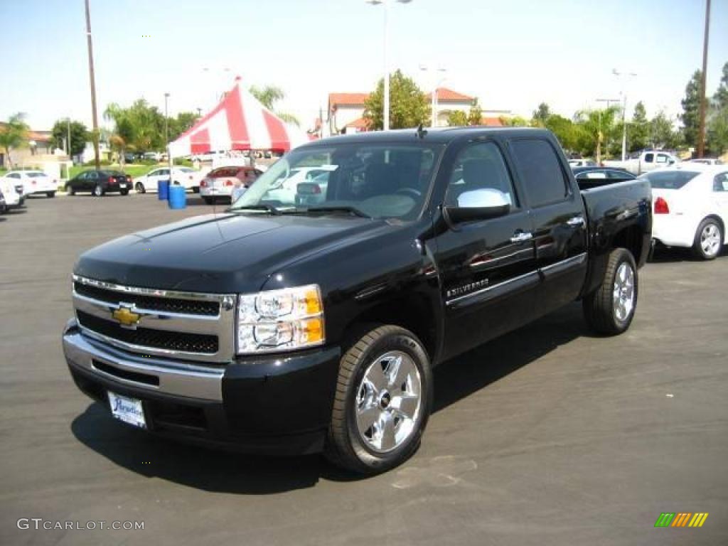 2009 Silverado 1500 LT Crew Cab - Black / Ebony photo #3