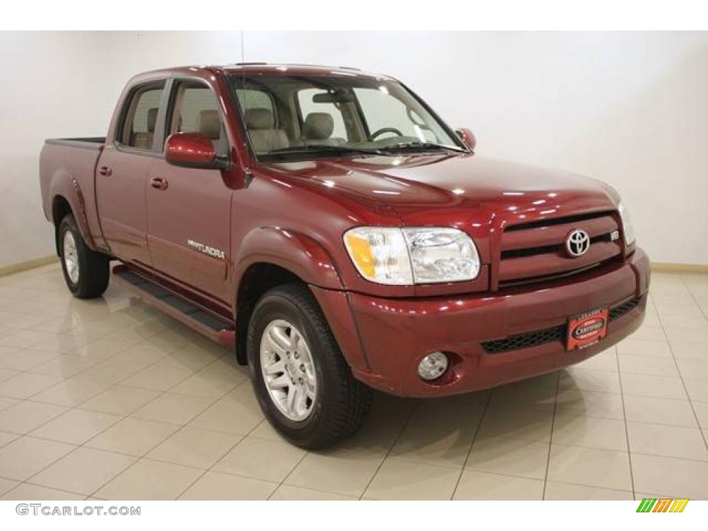 2006 Tundra Limited Double Cab 4x4 - Salsa Red Pearl / Taupe photo #1