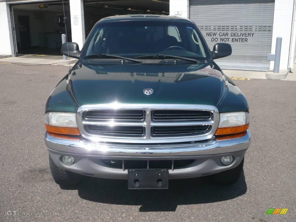2001 Dakota SLT Quad Cab 4x4 - Forest Green Pearl / Dark Slate Gray photo #2