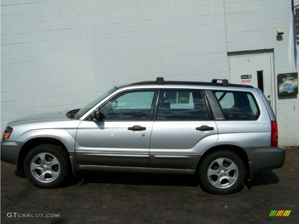 2004 Forester 2.5 XS - Platinum Silver Metallic / Gray photo #4