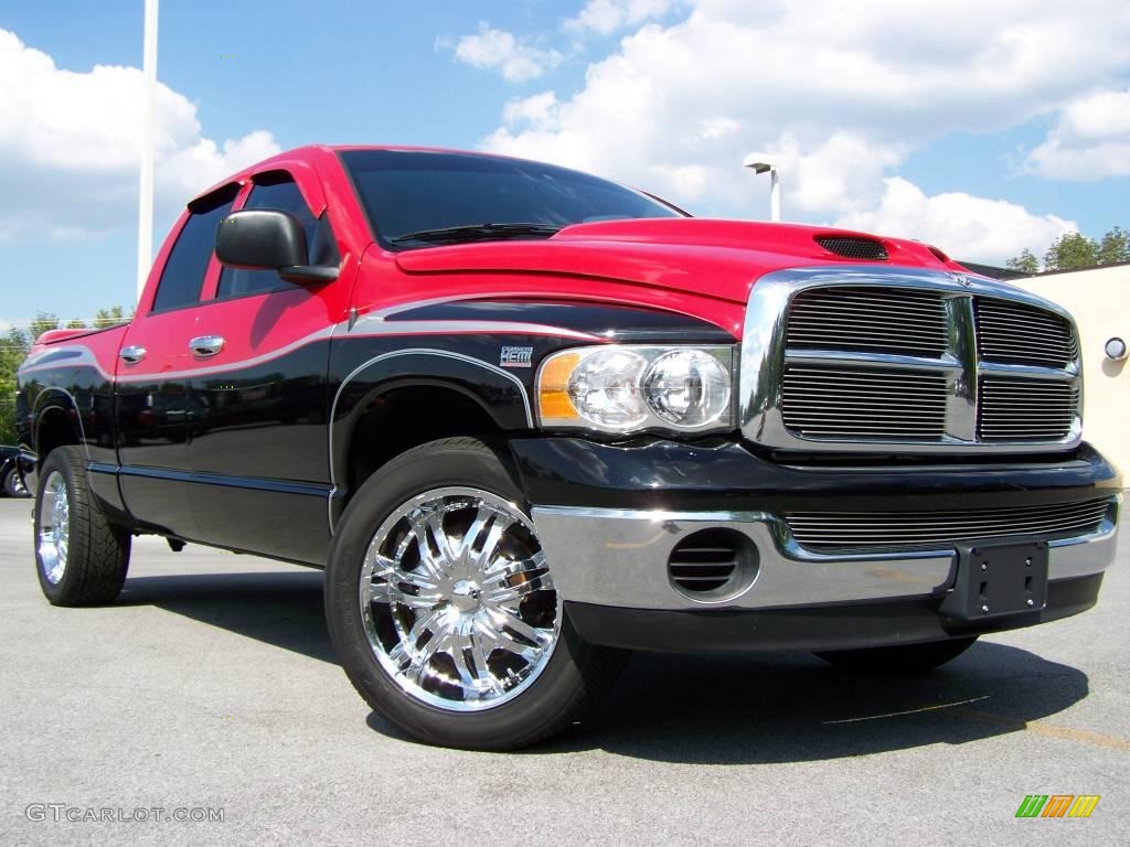 2005 Ram 1500 SLT Quad Cab - Flame Red / Dark Slate Gray photo #1