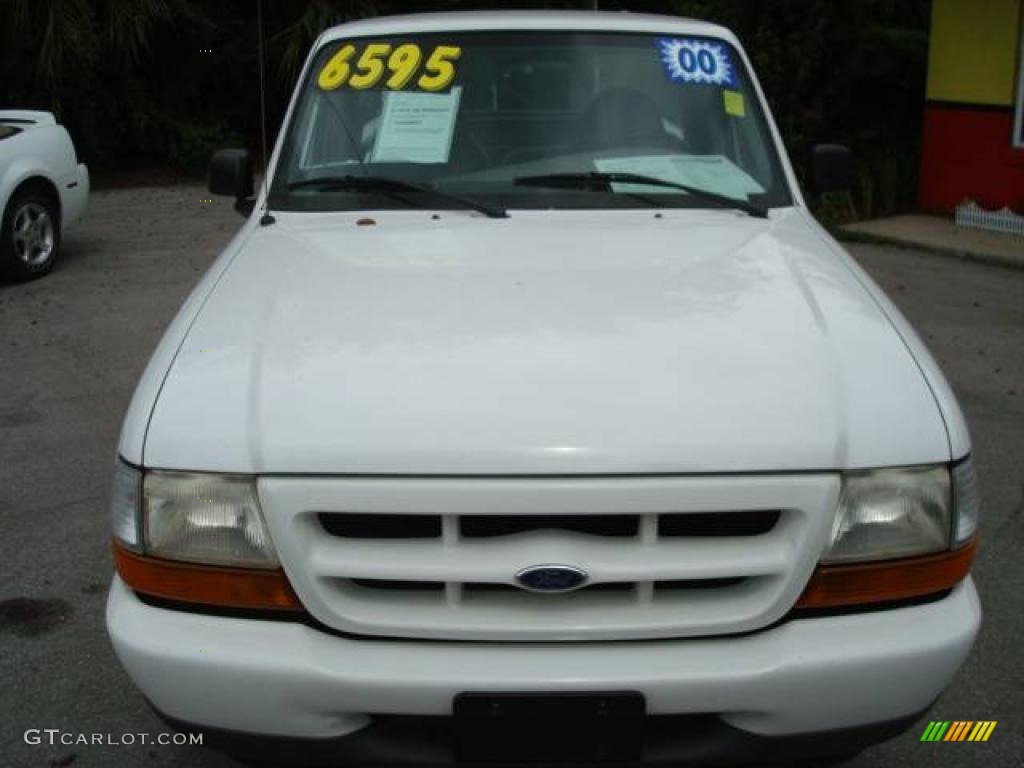 2000 Ranger XL Regular Cab - Oxford White / Medium Prairie Tan photo #3