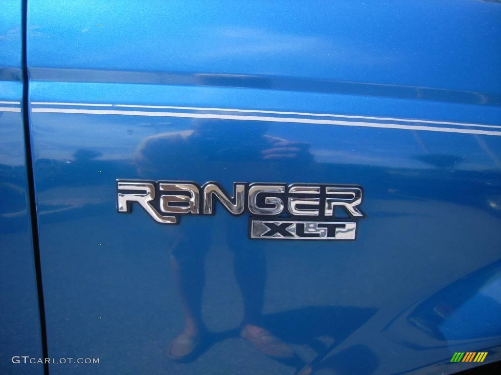 2001 Ranger XLT SuperCab - Bright Island Blue Metallic / Medium Prairie Tan photo #9