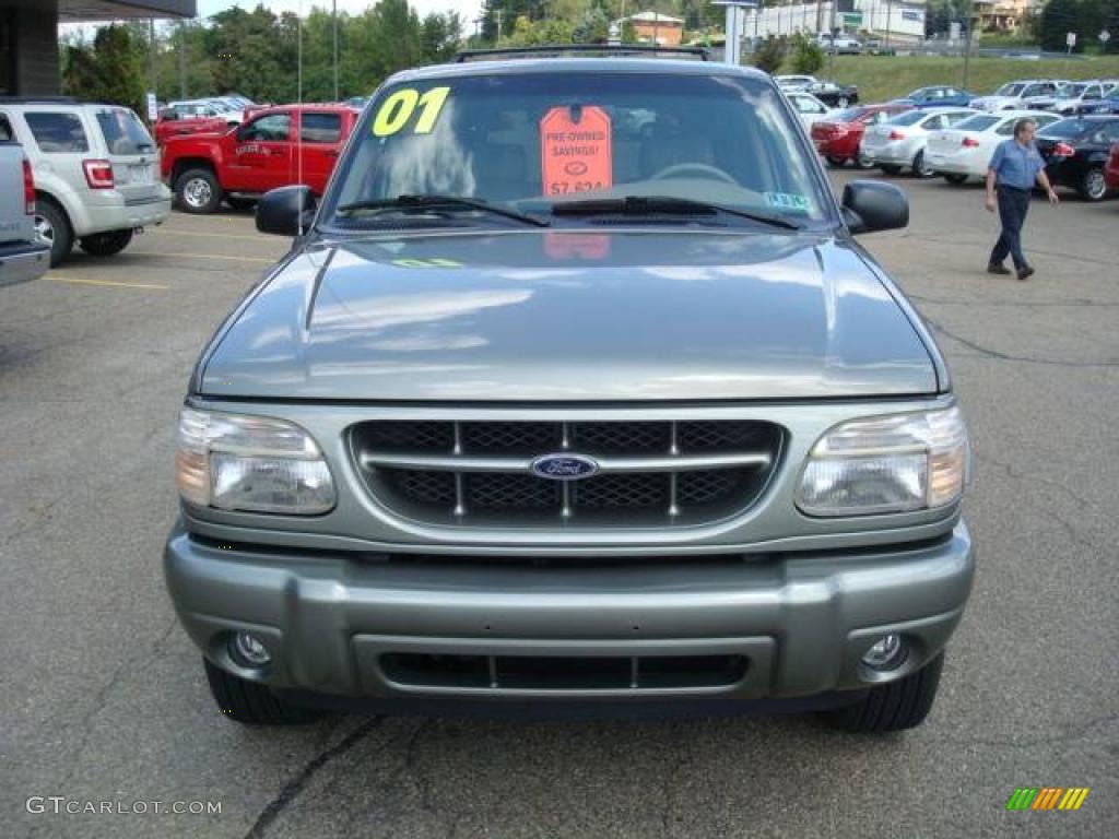 2001 Explorer Limited 4x4 - Spruce Green Metallic / Medium Prairie Tan photo #10