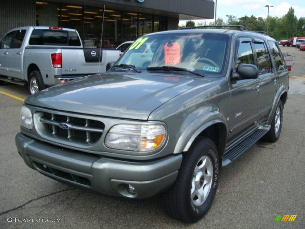 2001 Explorer Limited 4x4 - Spruce Green Metallic / Medium Prairie Tan photo #11