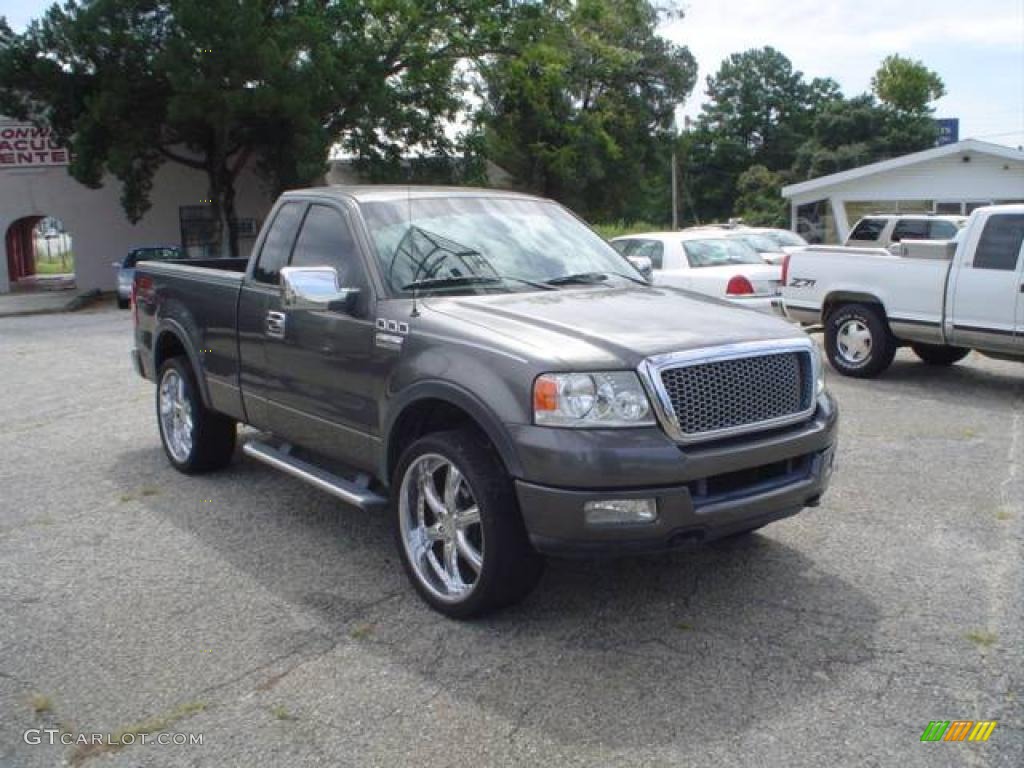2004 F150 FX4 Regular Cab 4x4 - Dark Shadow Grey Metallic / Black/Medium Flint photo #3