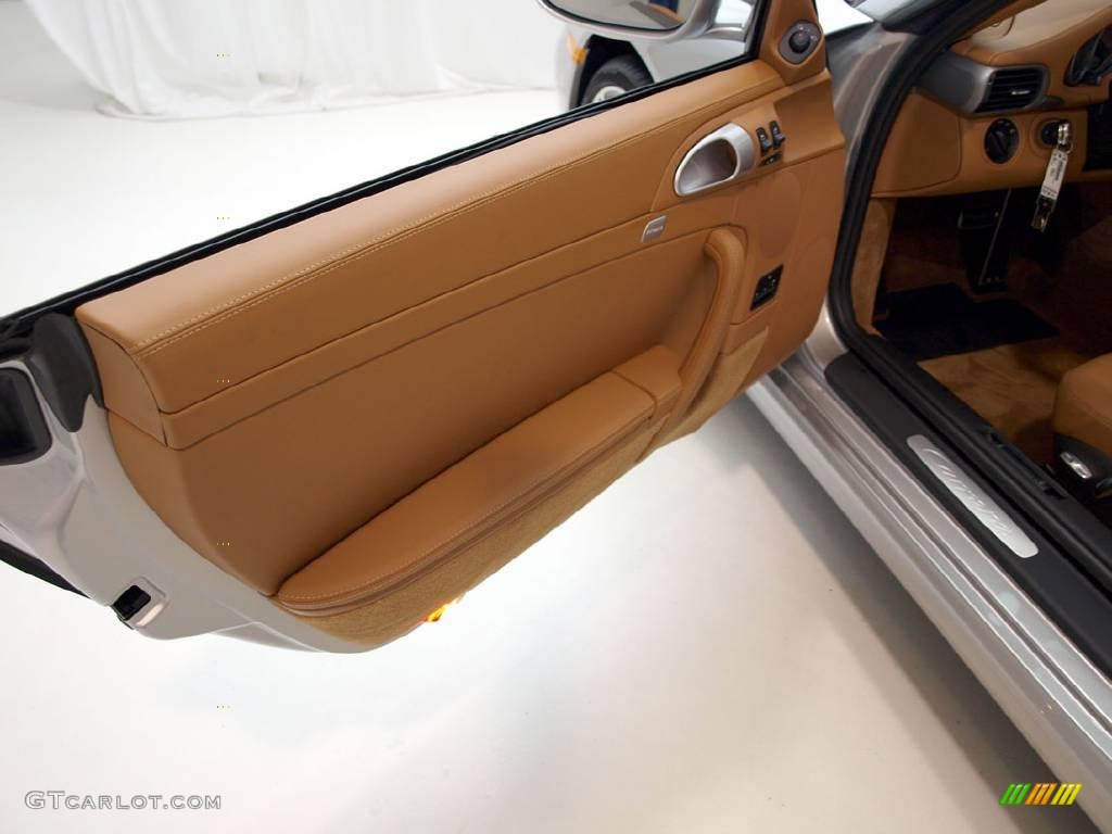 2009 Porsche 911 Carrera Cabriolet Natural Brown Door Panel Photo #17438021