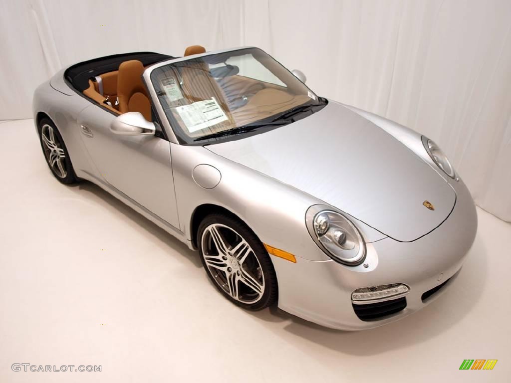 Arctic Silver Metallic 2009 Porsche 911 Carrera Cabriolet Exterior Photo #17438101