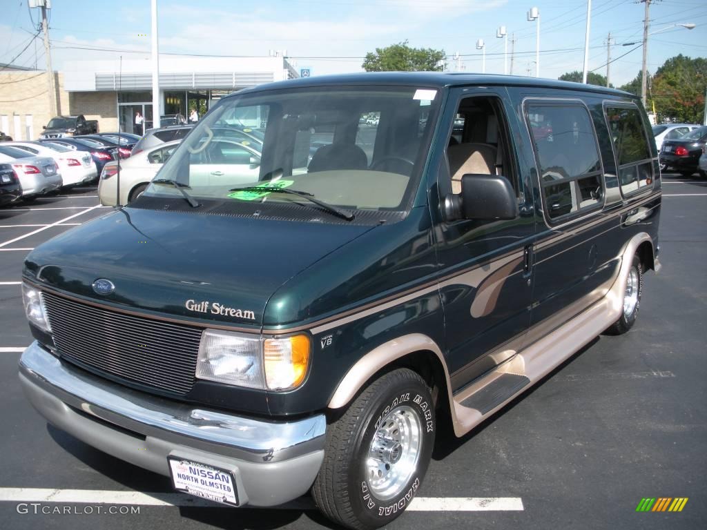 2001 E Series Van E150 Passenger Conversion - Deep Emerald Green Metallic / Medium Parchment photo #1