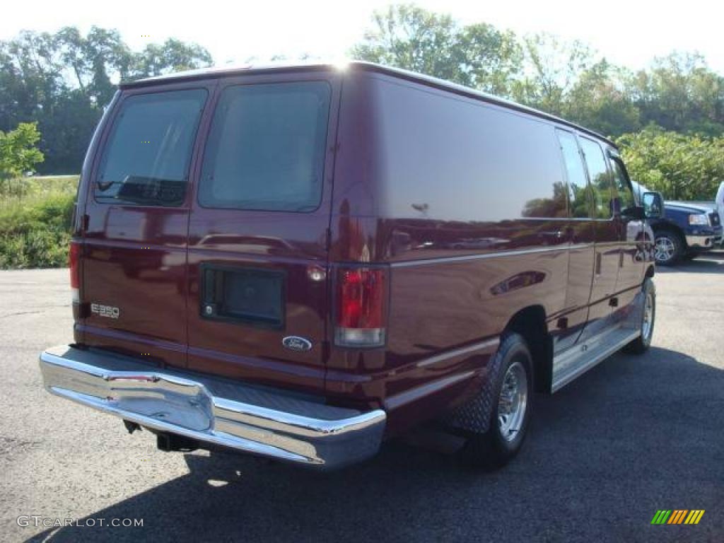 2003 E Series Van E350 Super Duty Commercial - Burgundy Red Metallic / Medium Flint photo #3