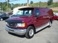 2003 Burgundy Red Metallic Ford E Series Van E350 Super Duty Commercial  photo #7