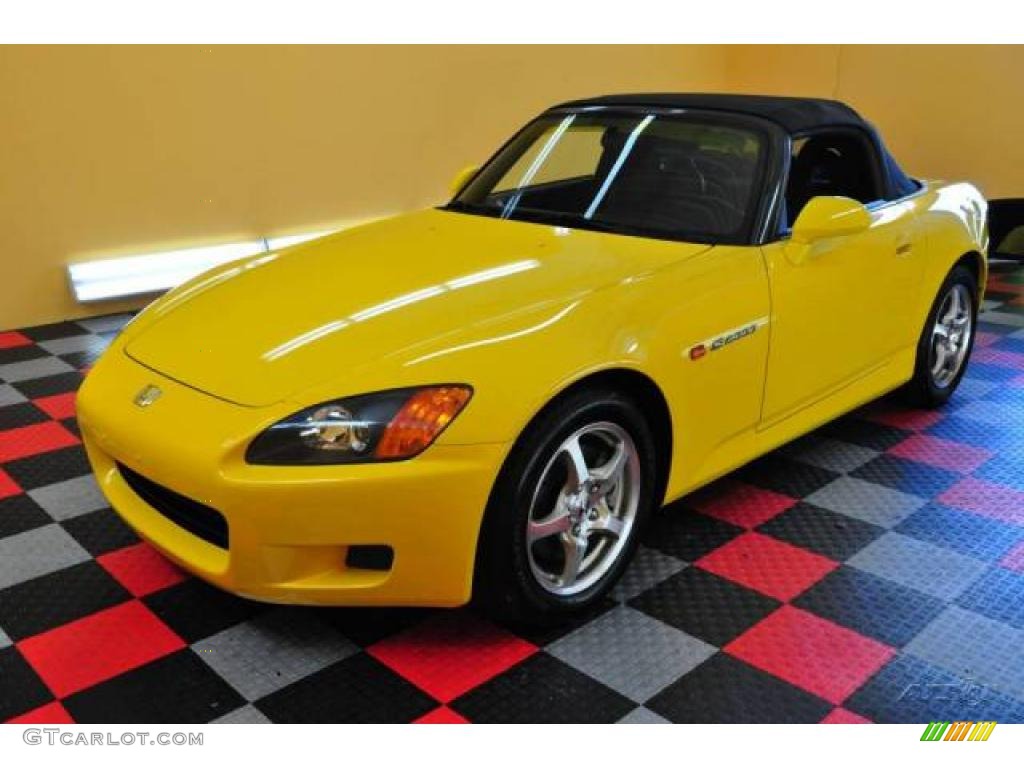 2002 S2000 Roadster - Spa Yellow / Black photo #2