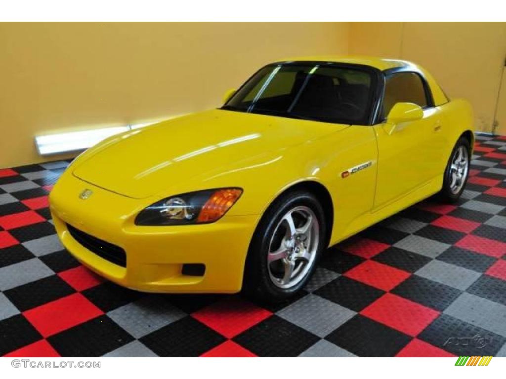 2002 S2000 Roadster - Spa Yellow / Black photo #3