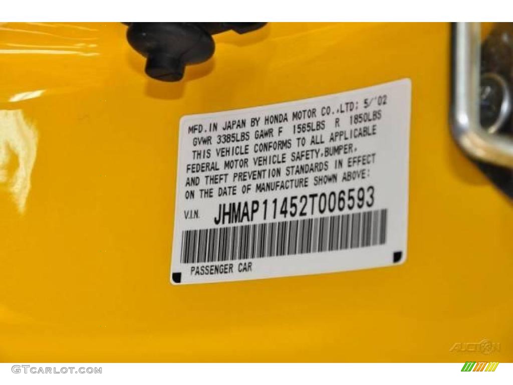 2002 S2000 Roadster - Spa Yellow / Black photo #14
