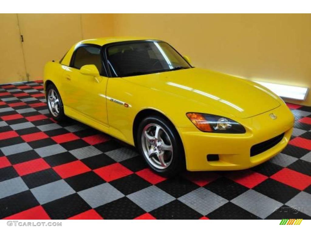 2002 S2000 Roadster - Spa Yellow / Black photo #18