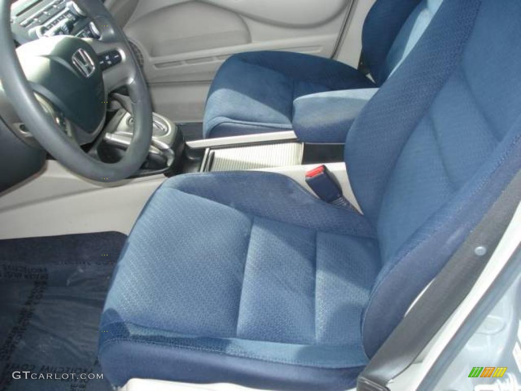 2007 Civic Hybrid Sedan - Alabaster Silver Metallic / Blue photo #9