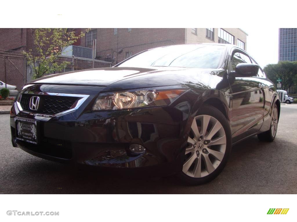 2008 Accord EX-L V6 Coupe - Nighthawk Black Pearl / Black photo #1