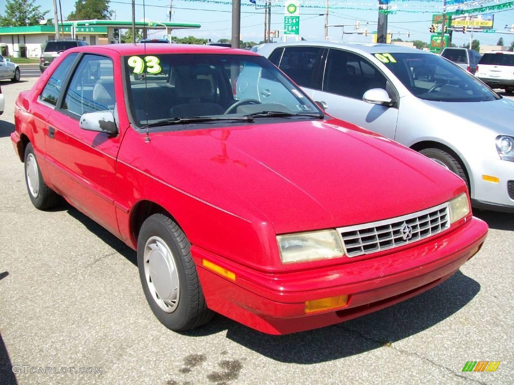1993 Radiant Fire Red Plymouth Sundance Coupe 17408515 Photo 6 Car Color