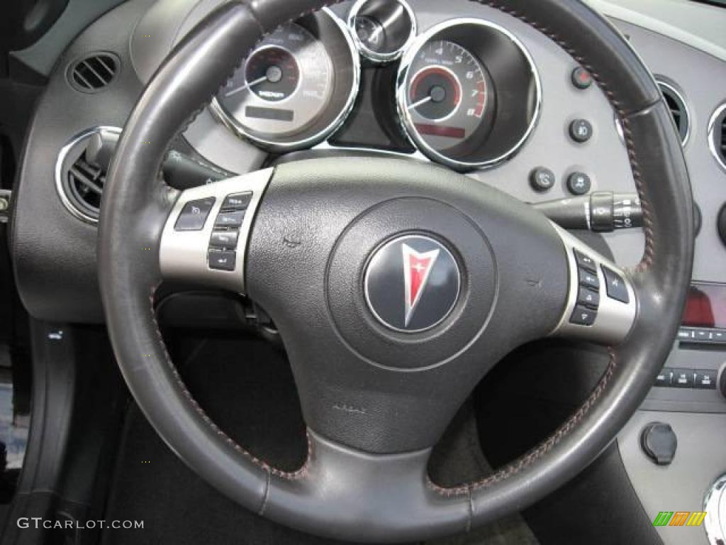 2007 Solstice GXP Roadster - Mysterious Black / Ebony/Red photo #13