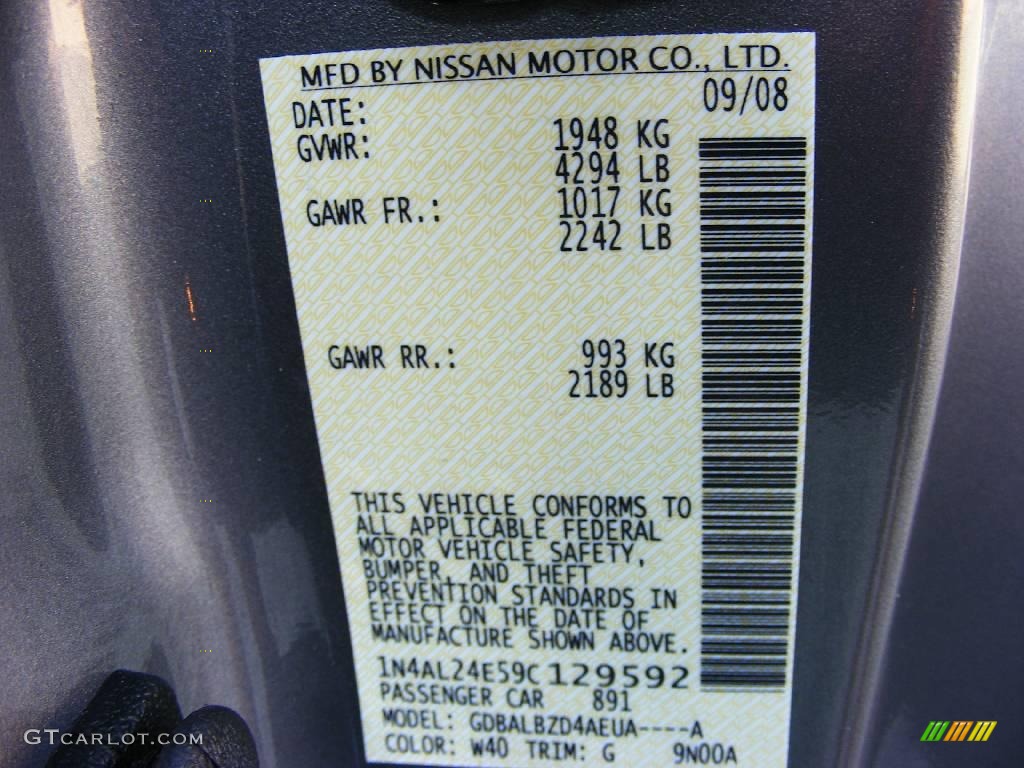 2009 Altima 2.5 S Coupe - Precision Gray Metallic / Charcoal photo #24