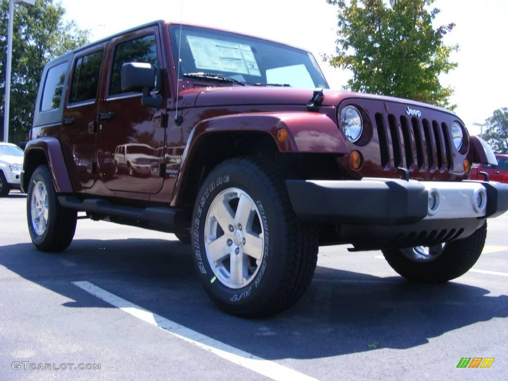 2009 Wrangler Unlimited Sahara 4x4 - Red Rock Crystal Pearl / Dark Slate Gray/Medium Slate Gray photo #4