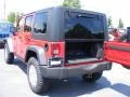 2009 Flame Red Jeep Wrangler Unlimited Rubicon 4x4  photo #9