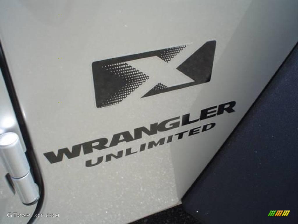 2008 Wrangler Unlimited X - Bright Silver Metallic / Dark Slate Gray/Med Slate Gray photo #16