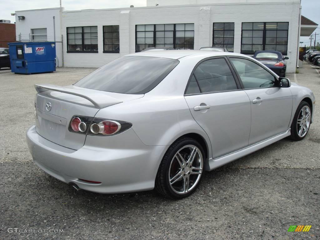 2003 MAZDA6 s Sedan - Satin Silver Metallic / Black photo #7