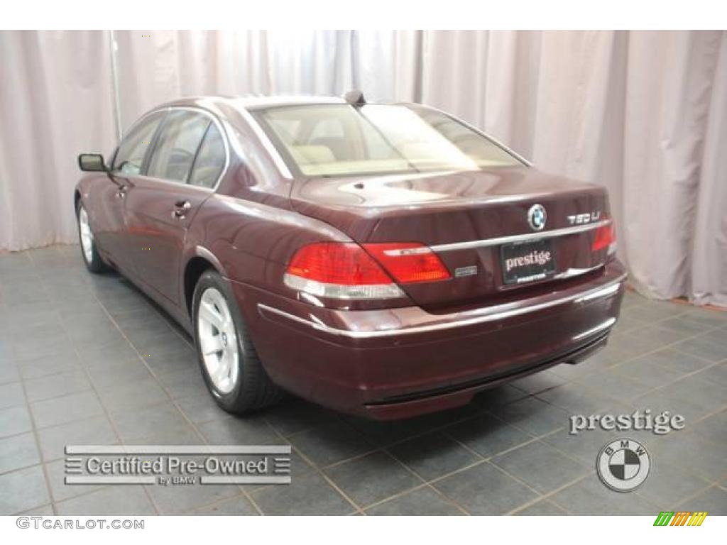 2006 7 Series 750Li Sedan - Barbera Red Metallic / Dark Beige/Beige III photo #2