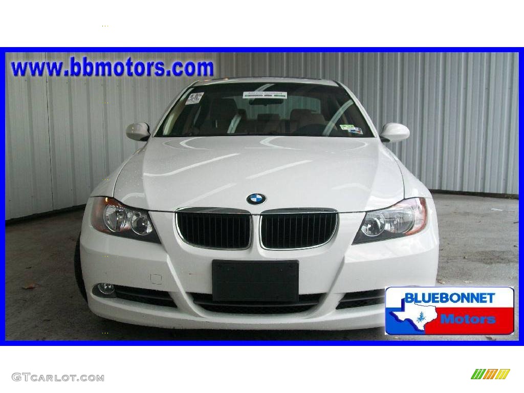 2008 3 Series 328i Sedan - Alpine White / Beige photo #2