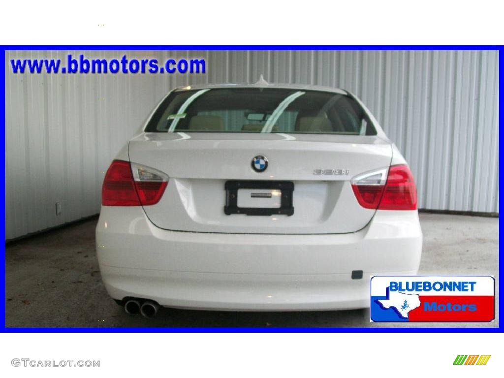 2008 3 Series 328i Sedan - Alpine White / Beige photo #4