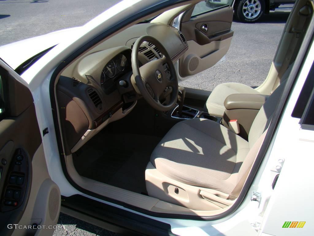 2007 Malibu LS Sedan - White / Cashmere Beige photo #8