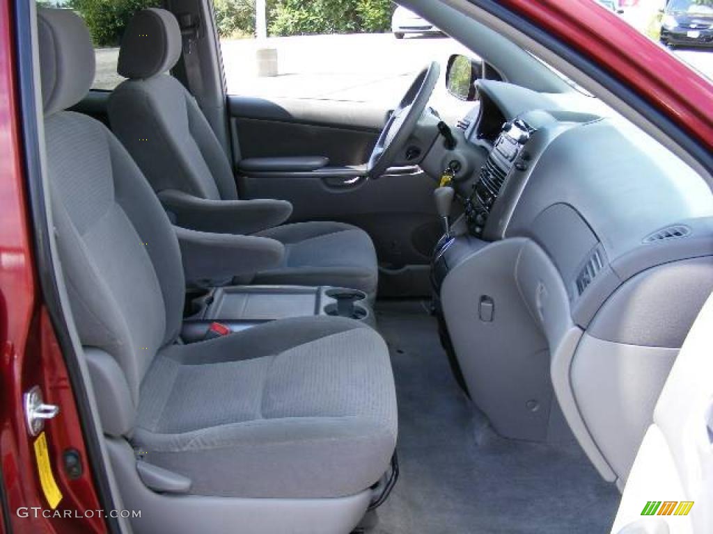 2006 Sienna LE - Salsa Red Pearl / Stone Gray photo #15